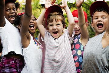 Happy Group of Kid's at Summer Camp