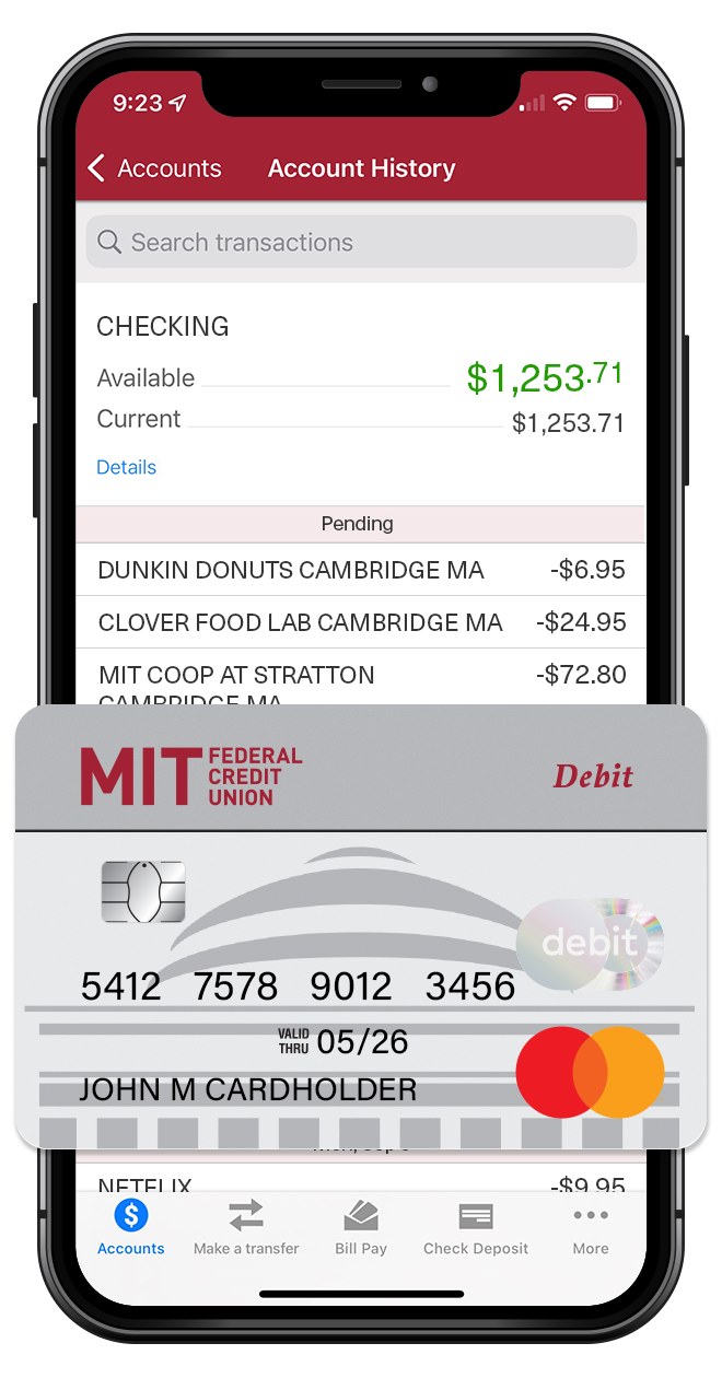 Mobile app and Debit Card