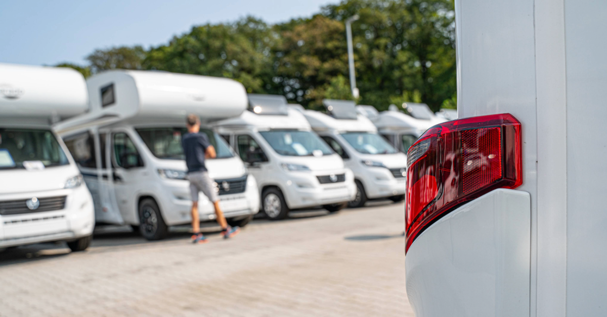 Recreational vehicles in dealership lot made possible with MIT FCU RV loan.