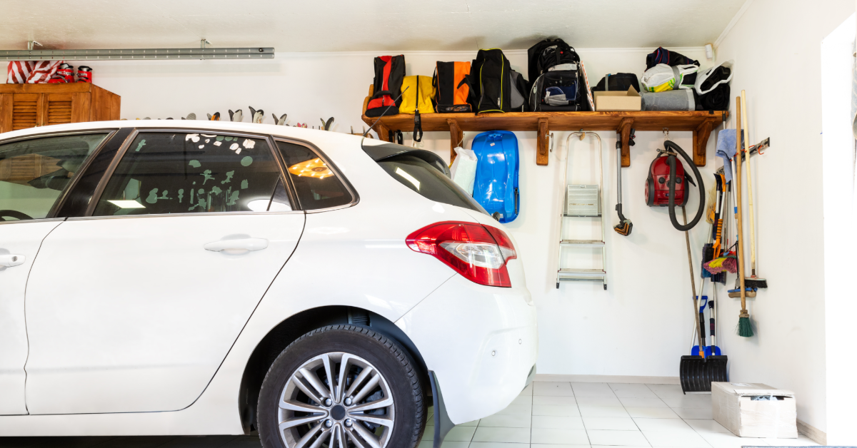 car in garage